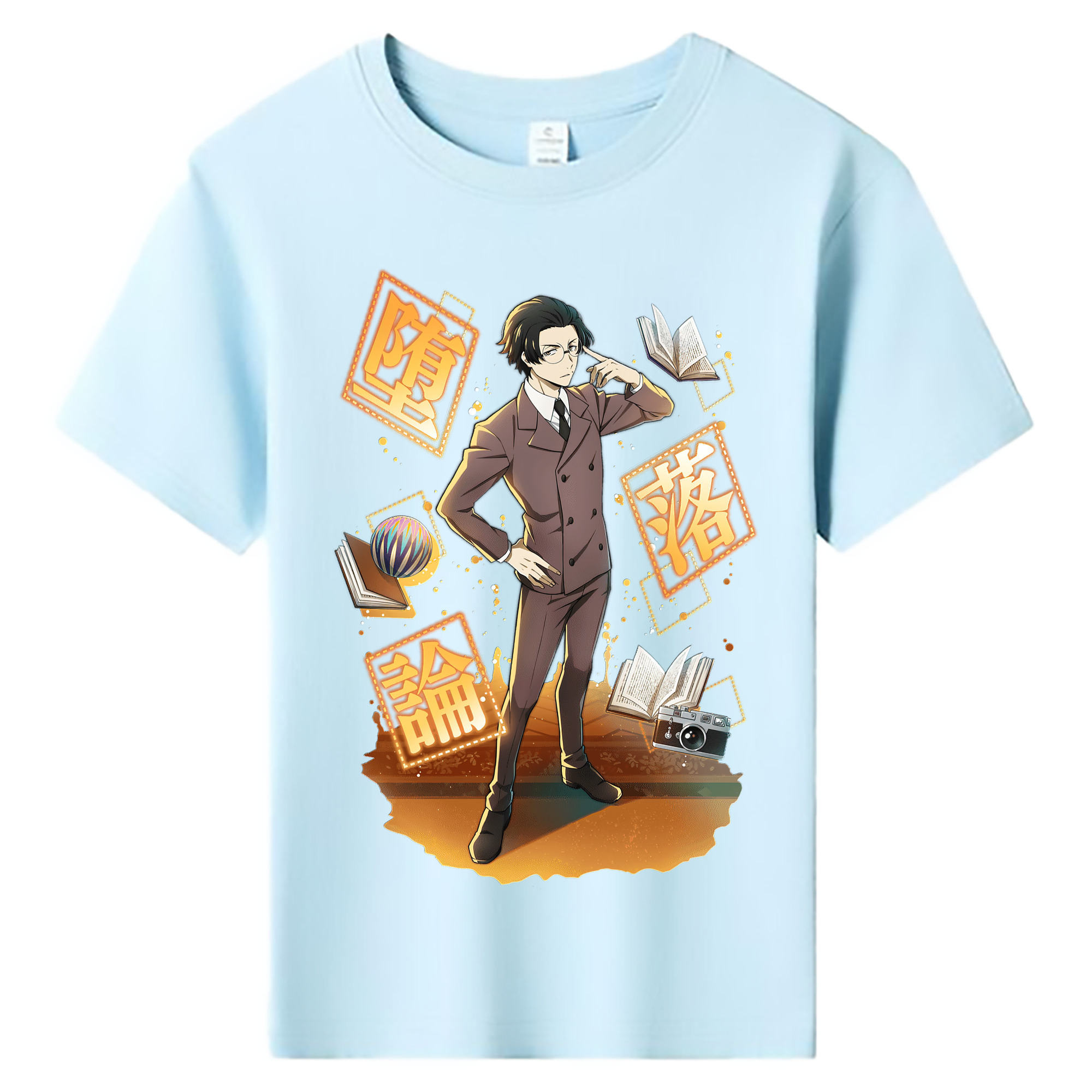 （画像用） 文豪ストレイドッグス Bungo Stray Dogs 綿100％キッズTシャツ（フロントプリント）